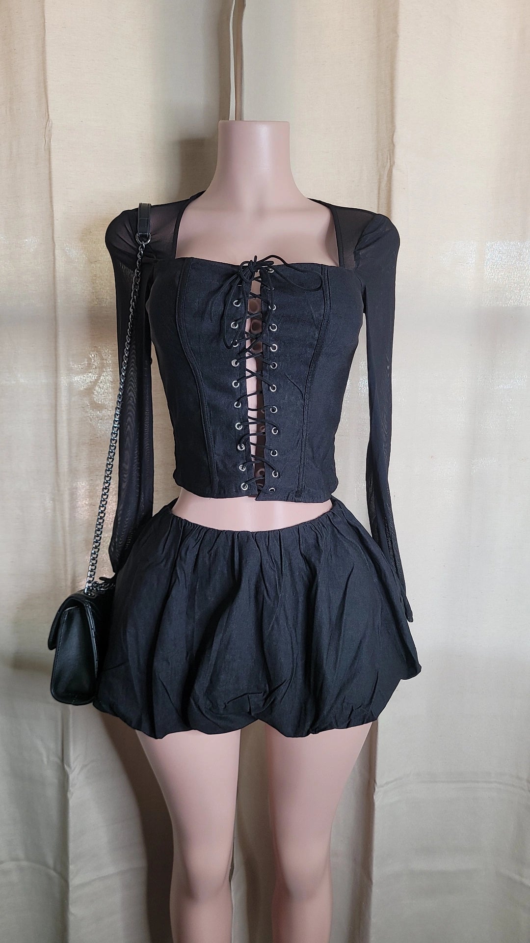 Susset bubble mini skirt