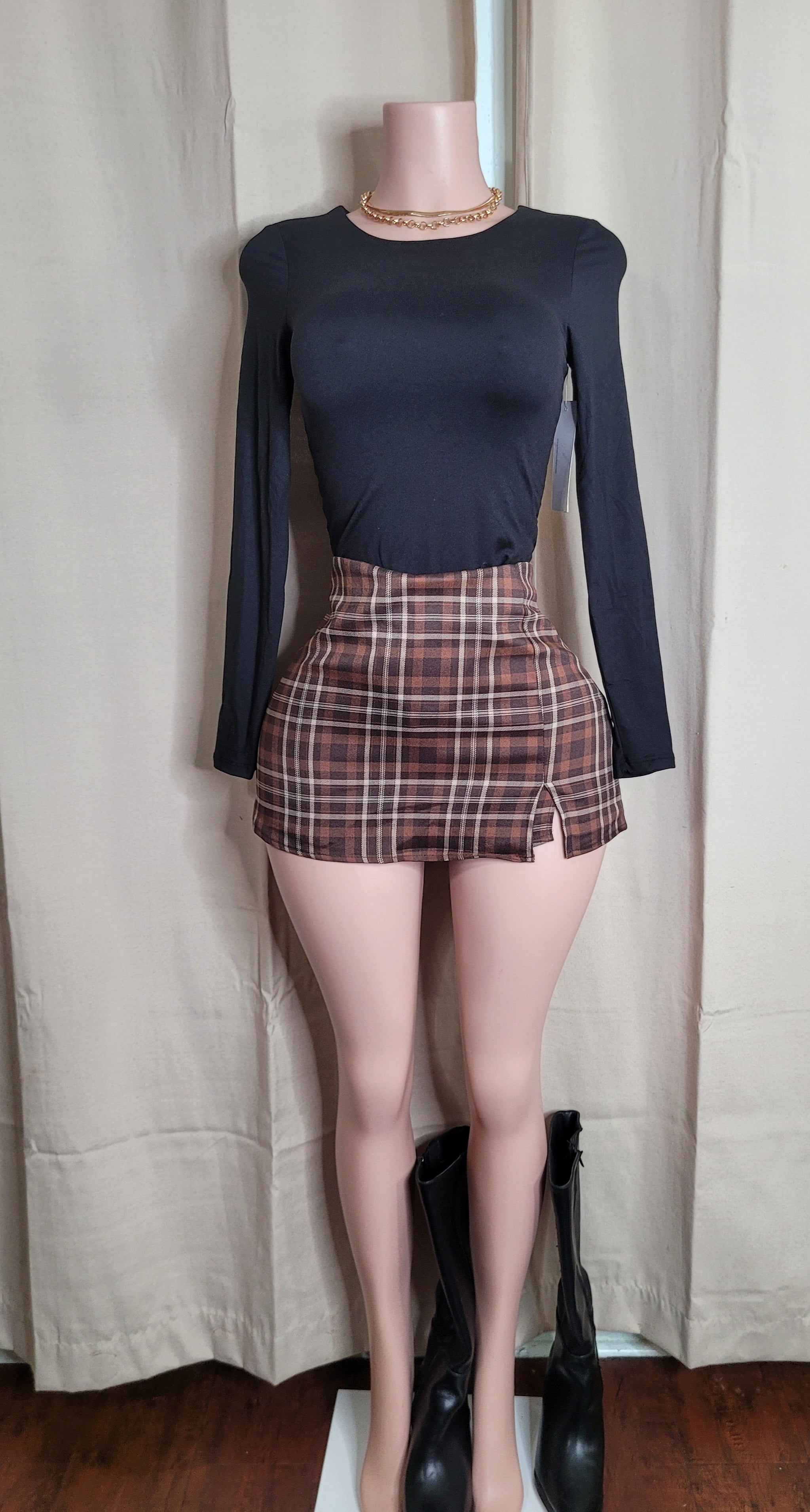 Analiz plaid skort