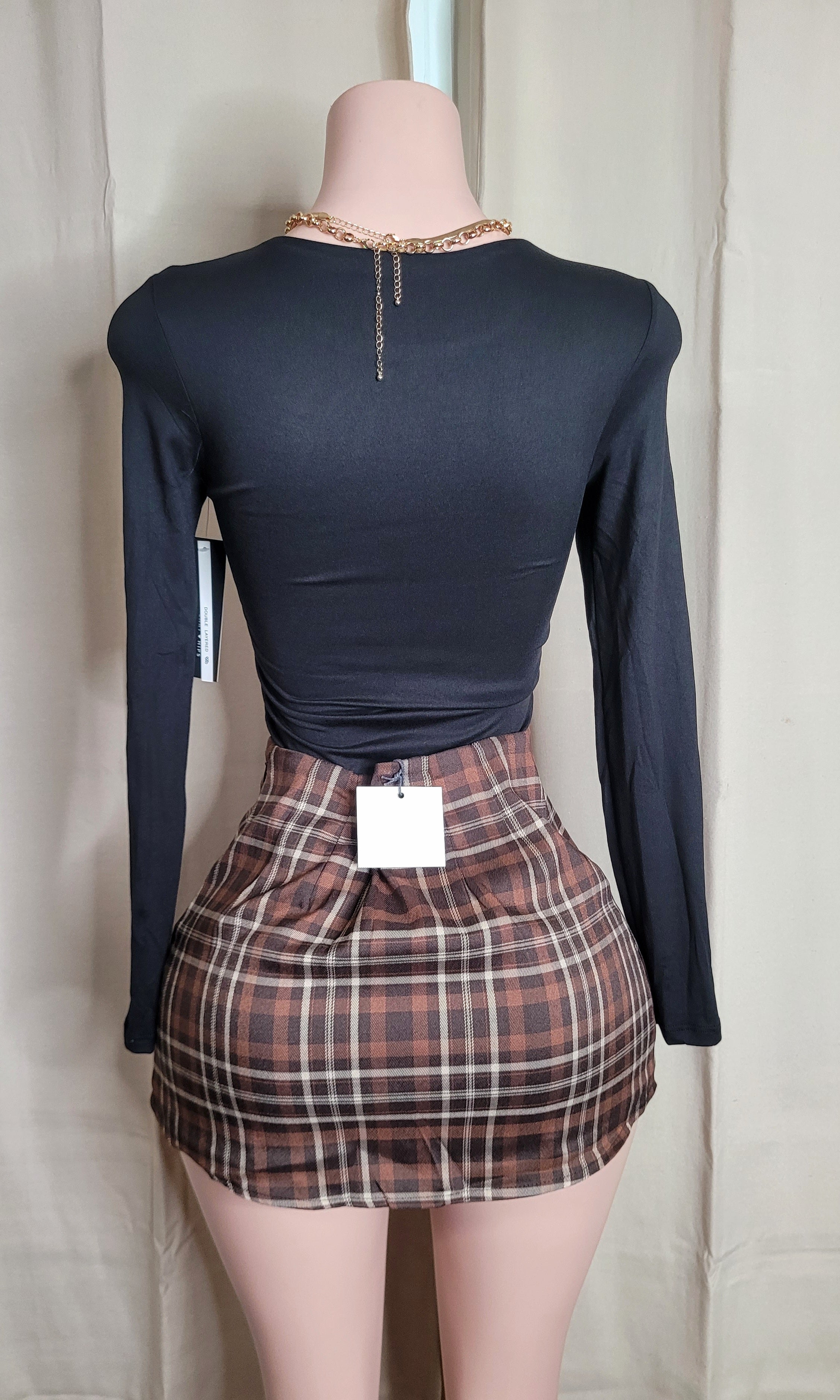 Analiz plaid skort