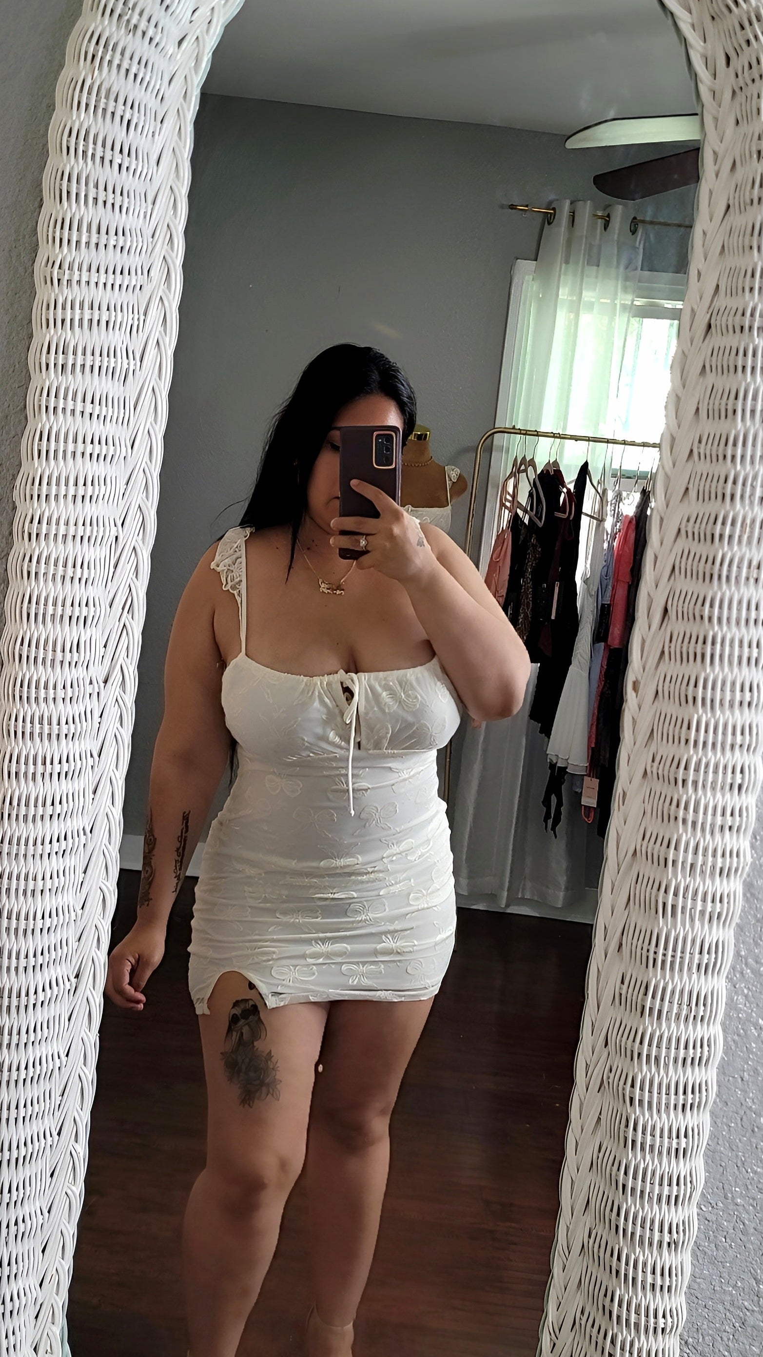 Cassandra mini dress (ivory)