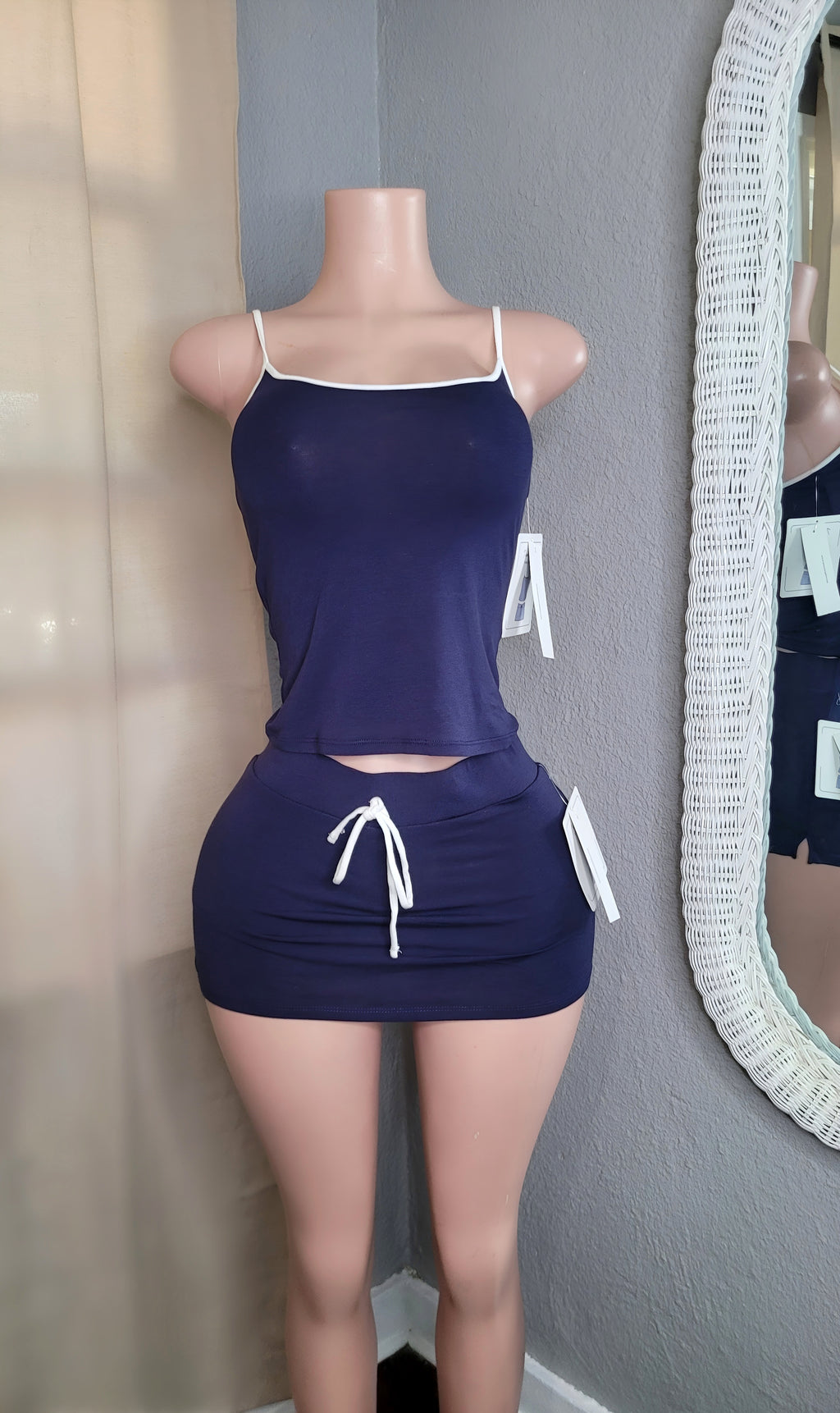 Javina 2pcs set w/short (Navy color)