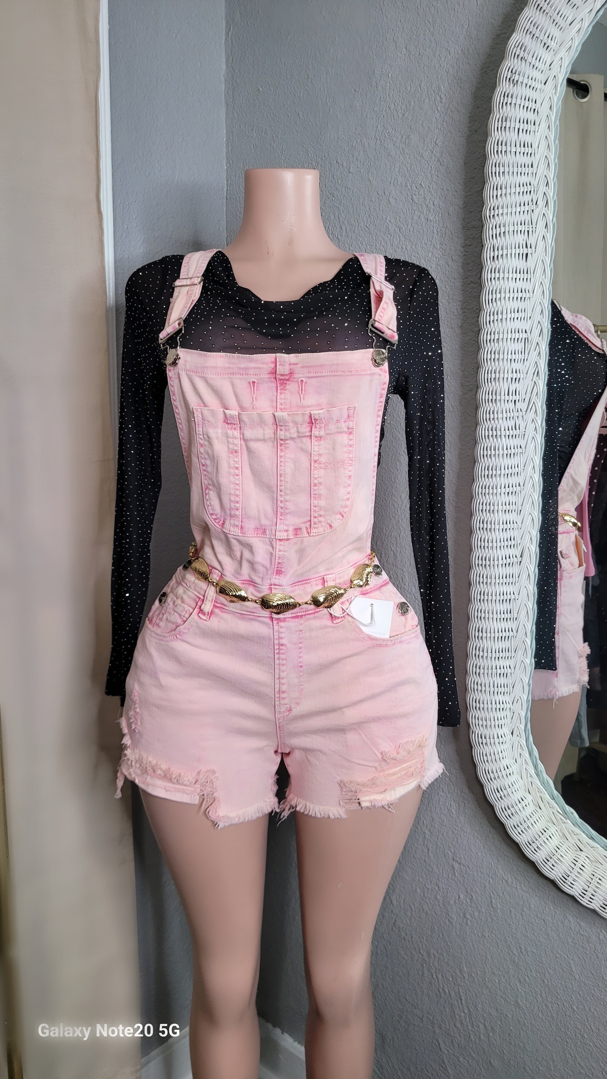 Kari overalls (wash pink)