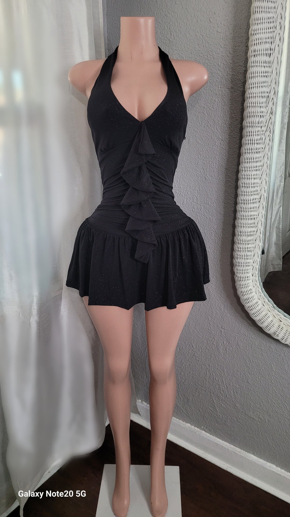Nayeli glitter Mini dress w/short