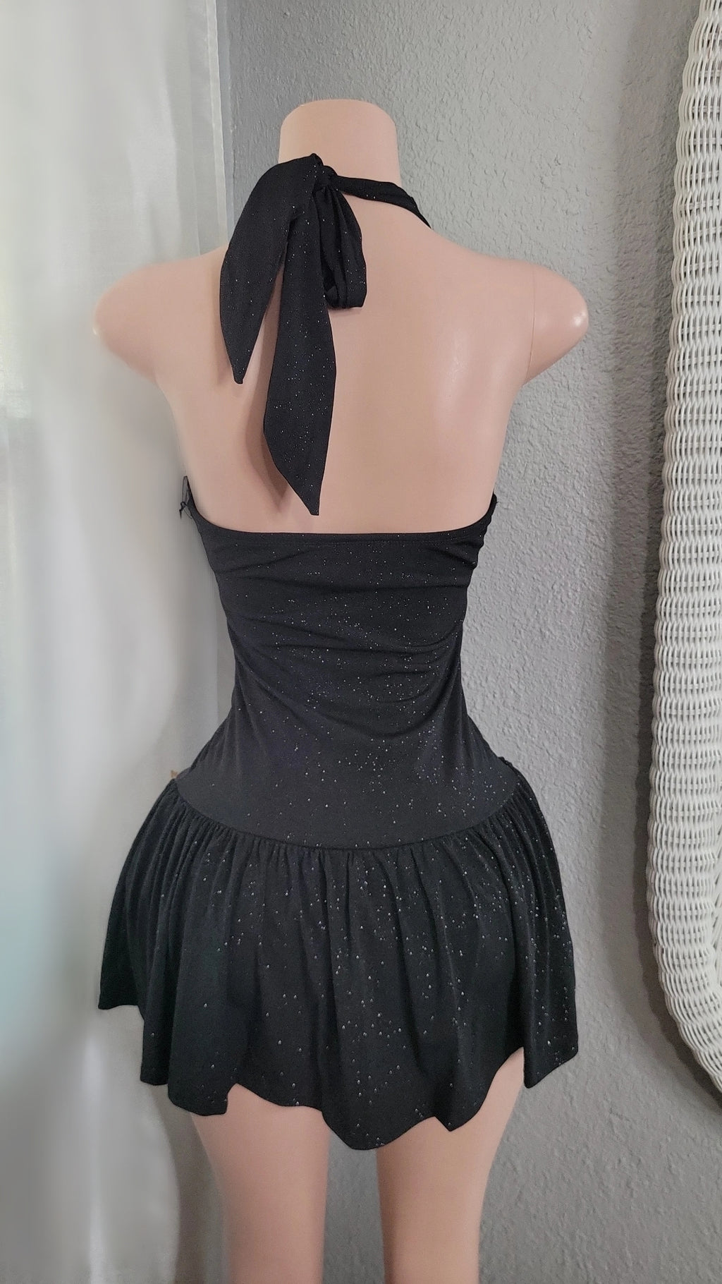 Nayeli glitter Mini dress w/short