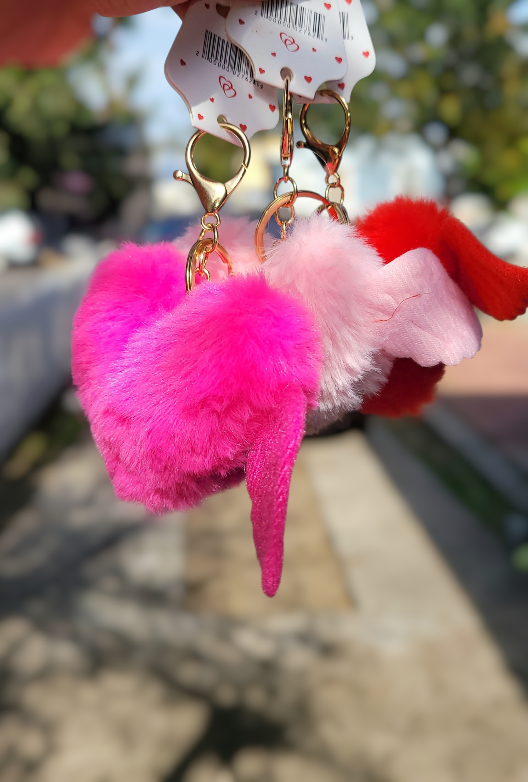 Heart wings keychain