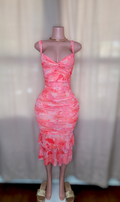 Aleska Flower Midi dress