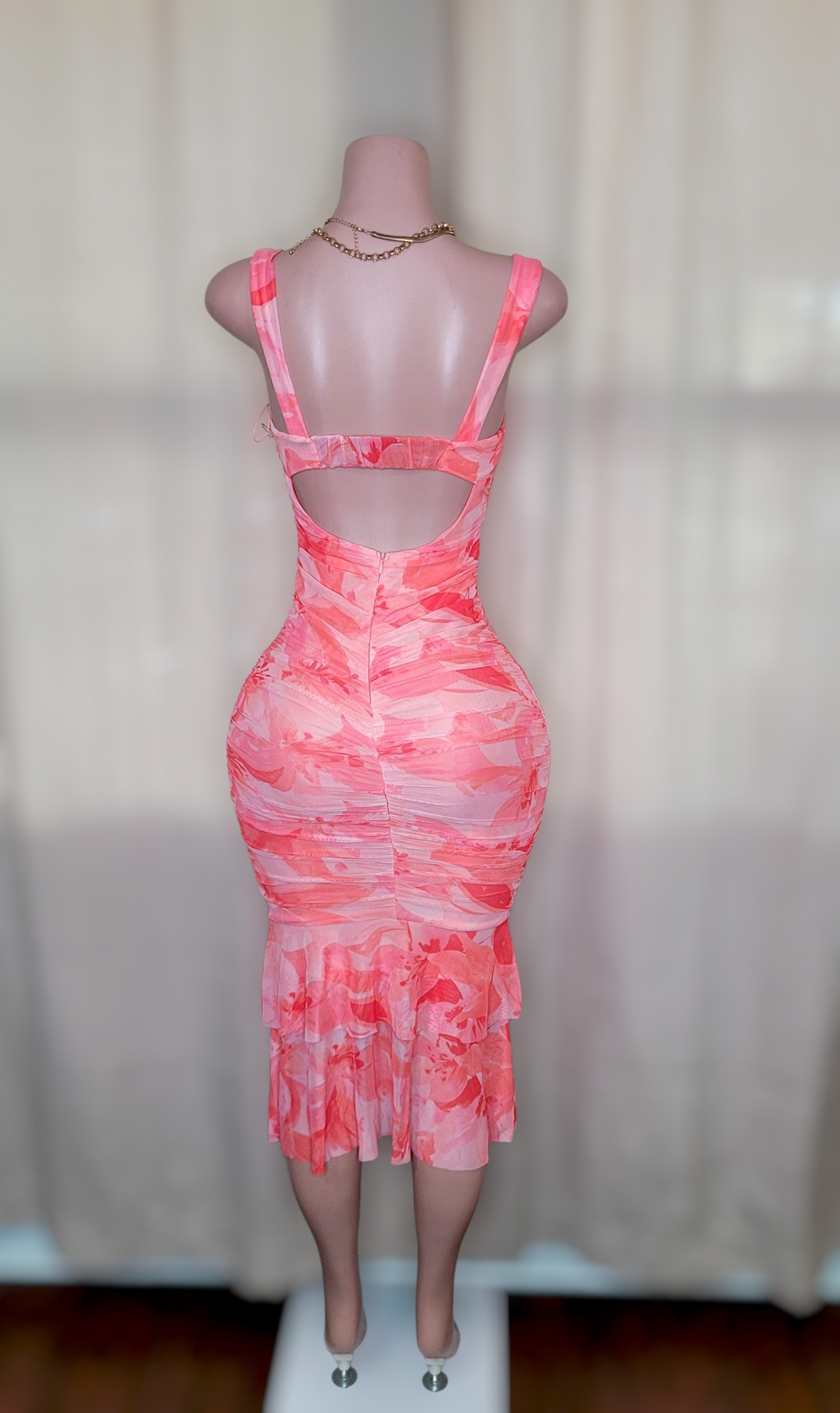 Aleska Flower Midi dress
