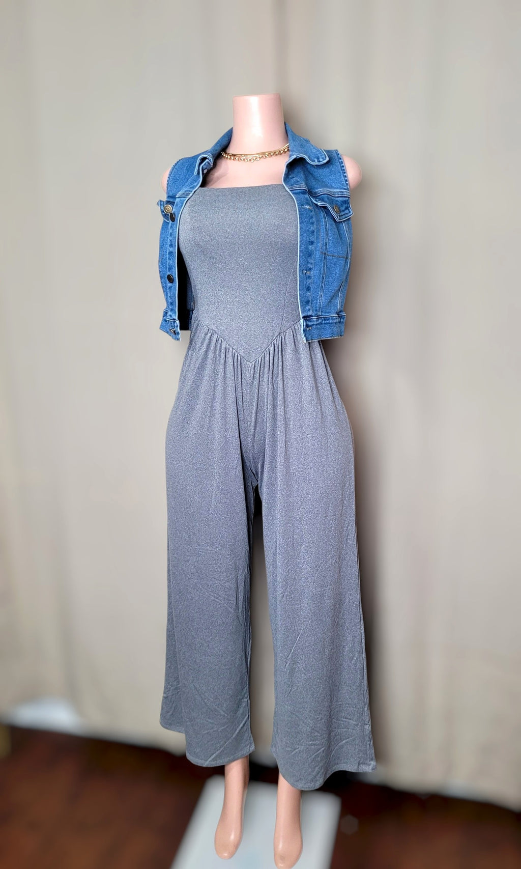 Tammy Tube Jumpsuit (Grey)