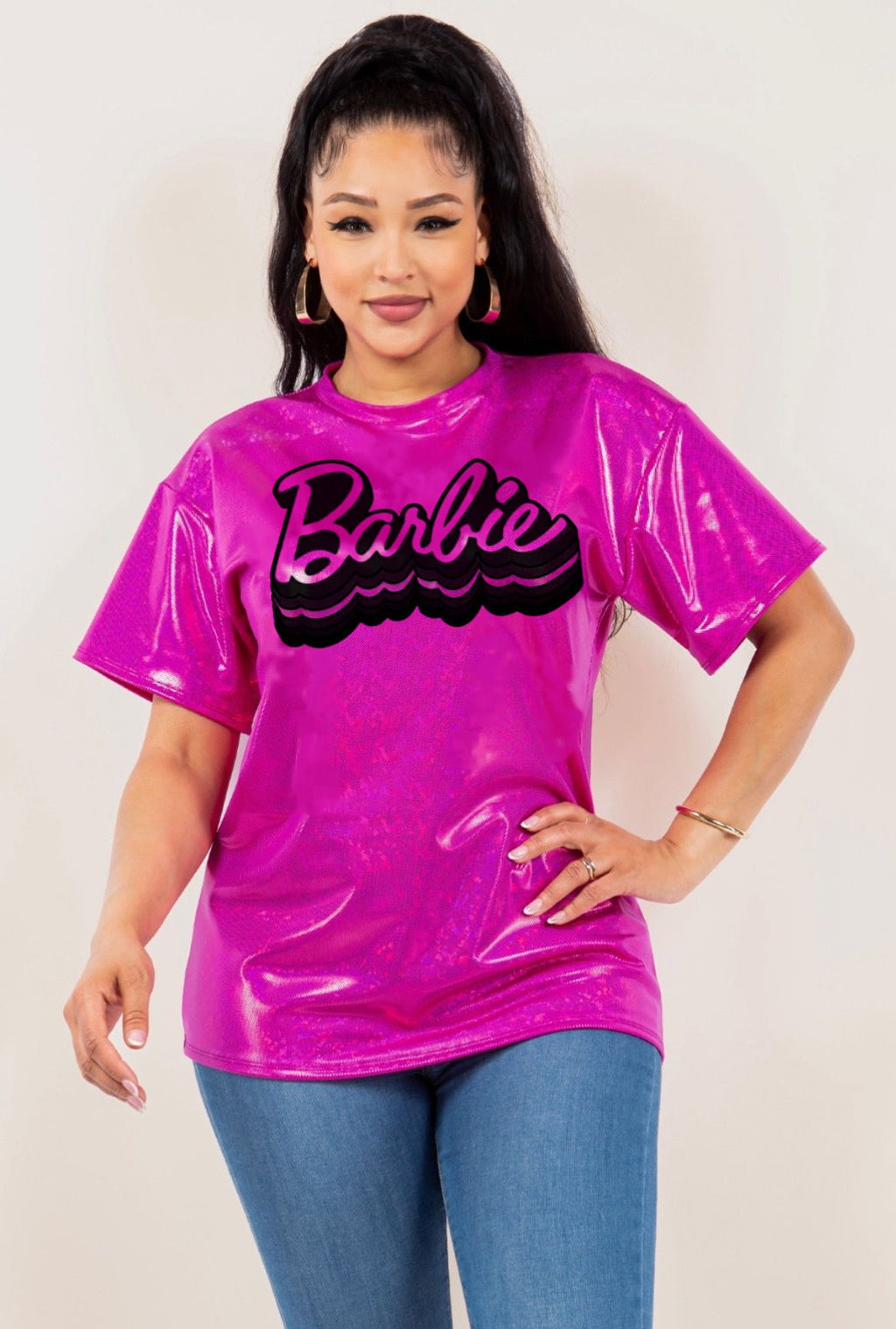 Barbie metalic shirt