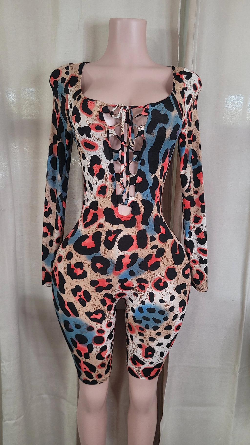 Wild cheetah print romper