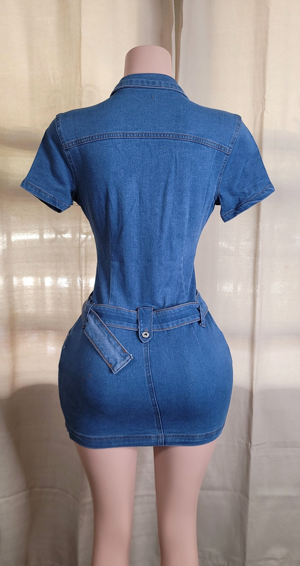 Fatima Denim mini dress