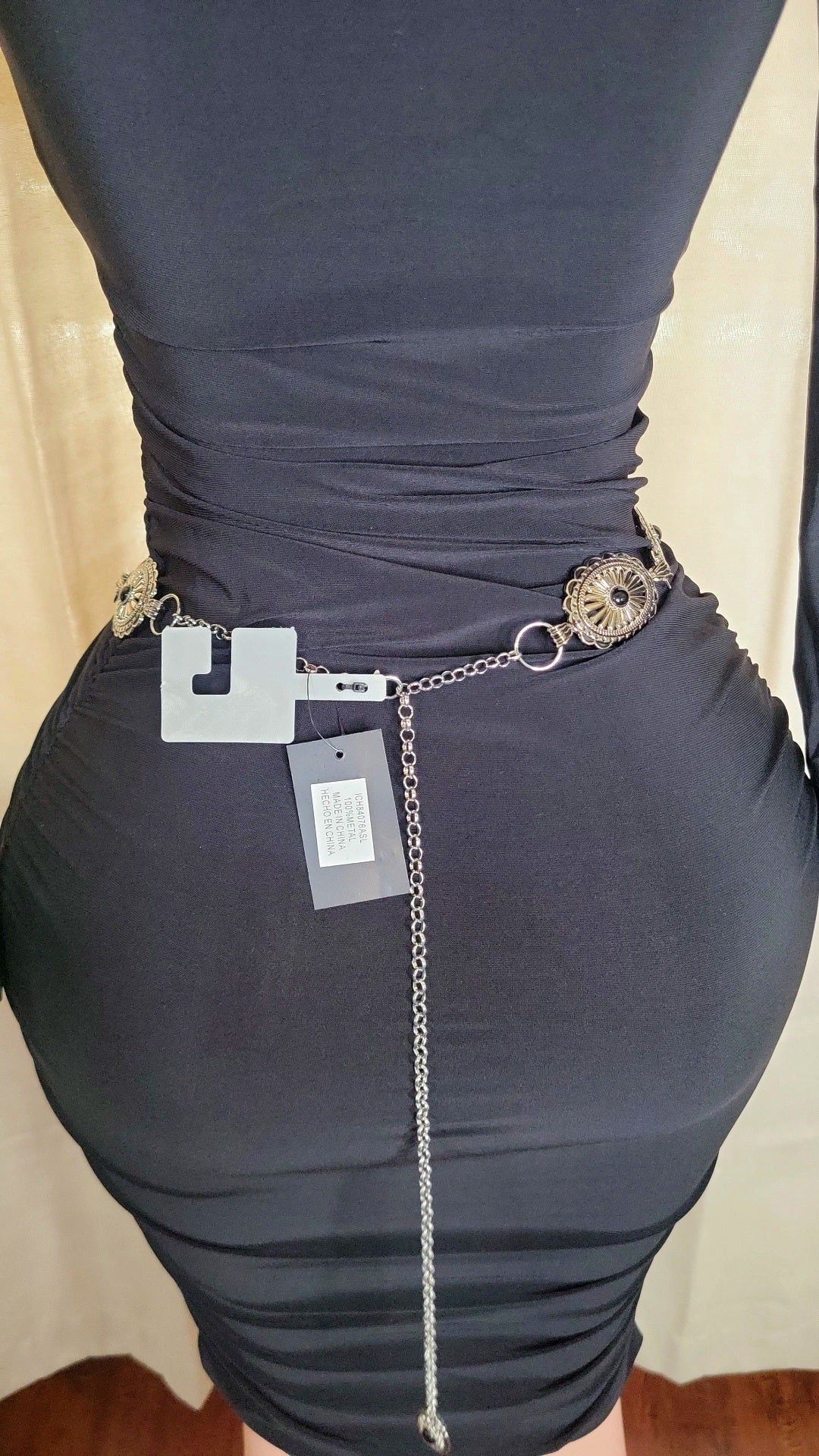 Black chain belt