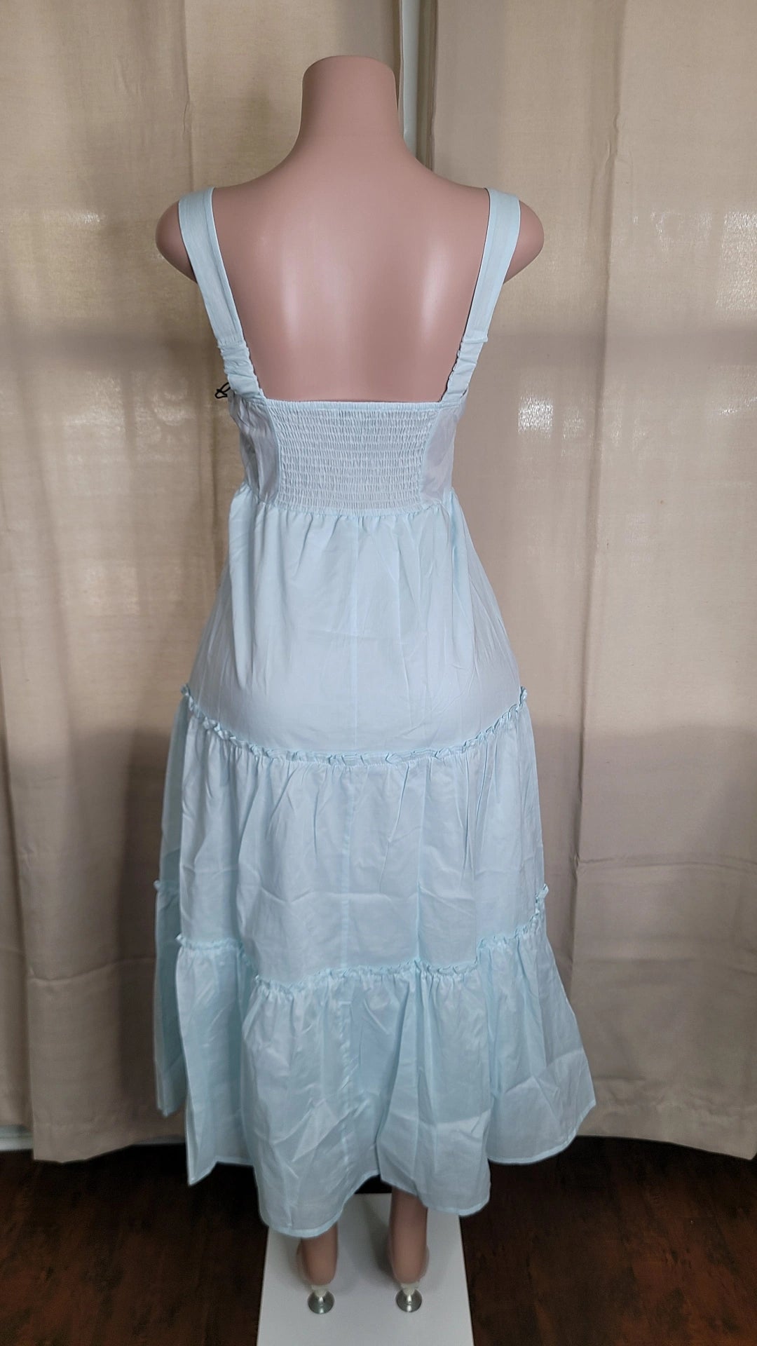 Lilia smocked midi dress