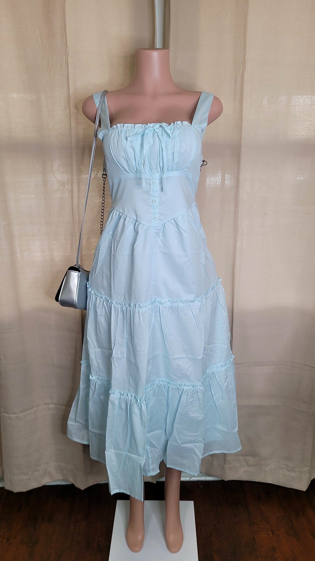 Lilia smocked midi dress