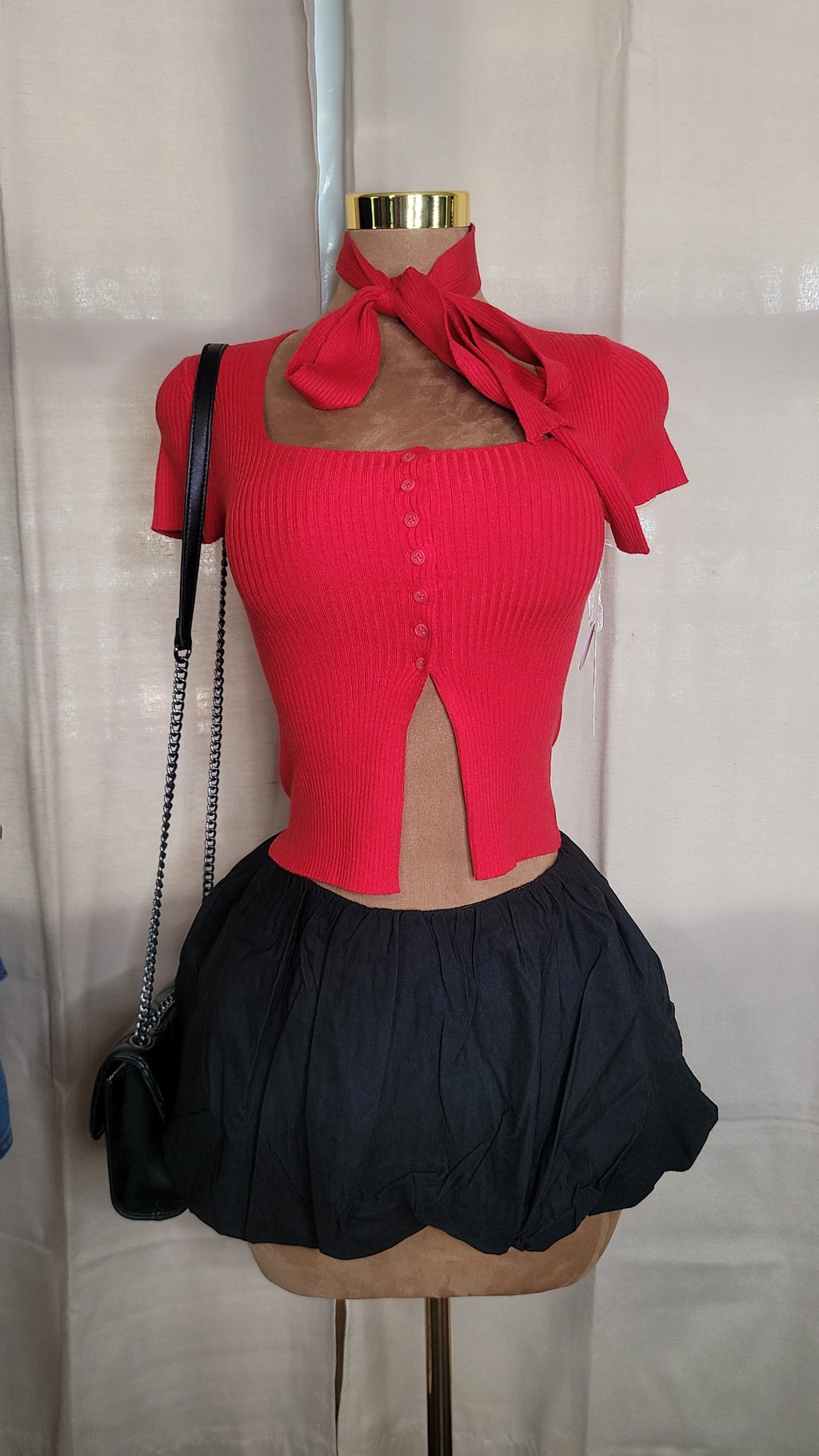 Susset bubble mini skirt