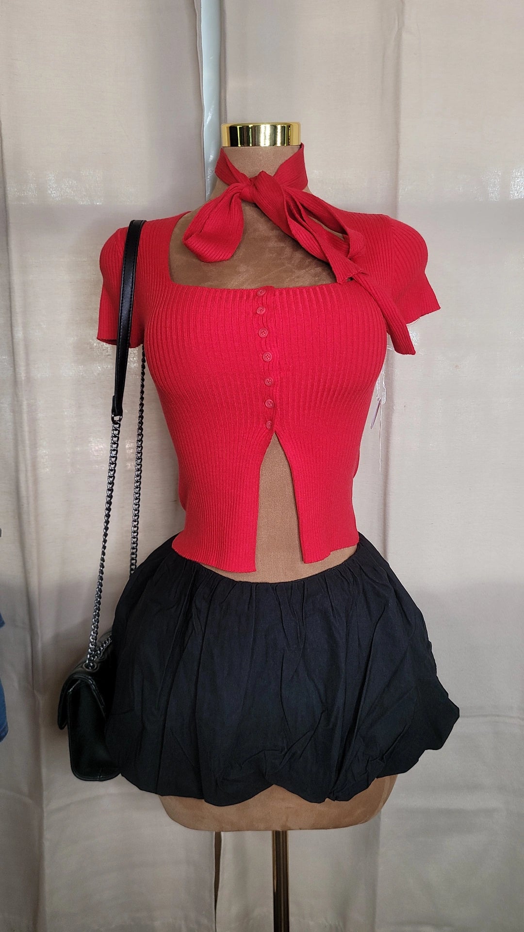 Susset bubble mini skirt
