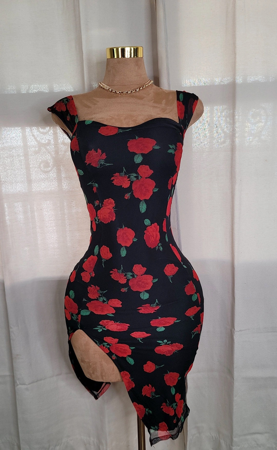 Rosela mesh midi dress