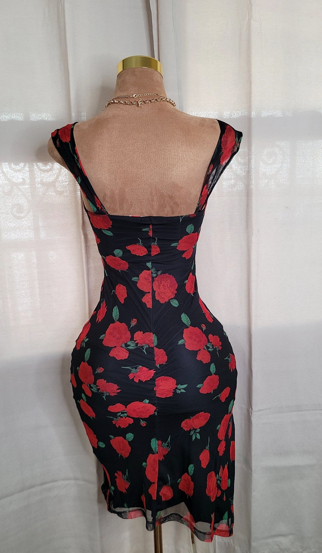 Rosela mesh midi dress