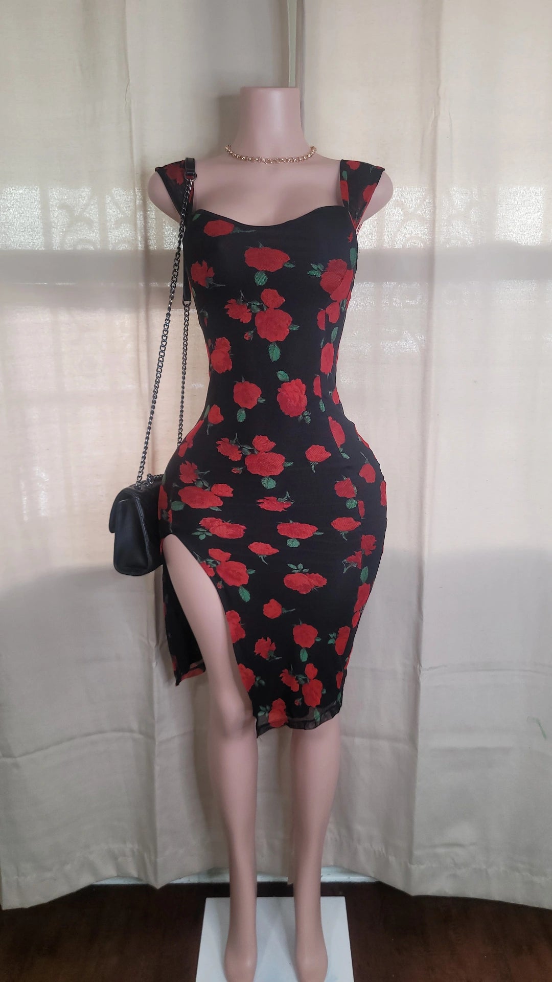 Rosela mesh midi dress