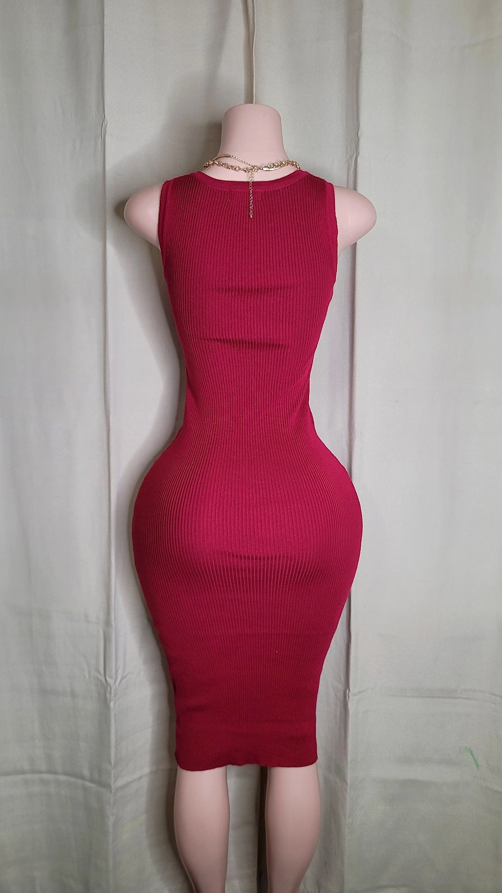 Karena midi dress (burgundy)