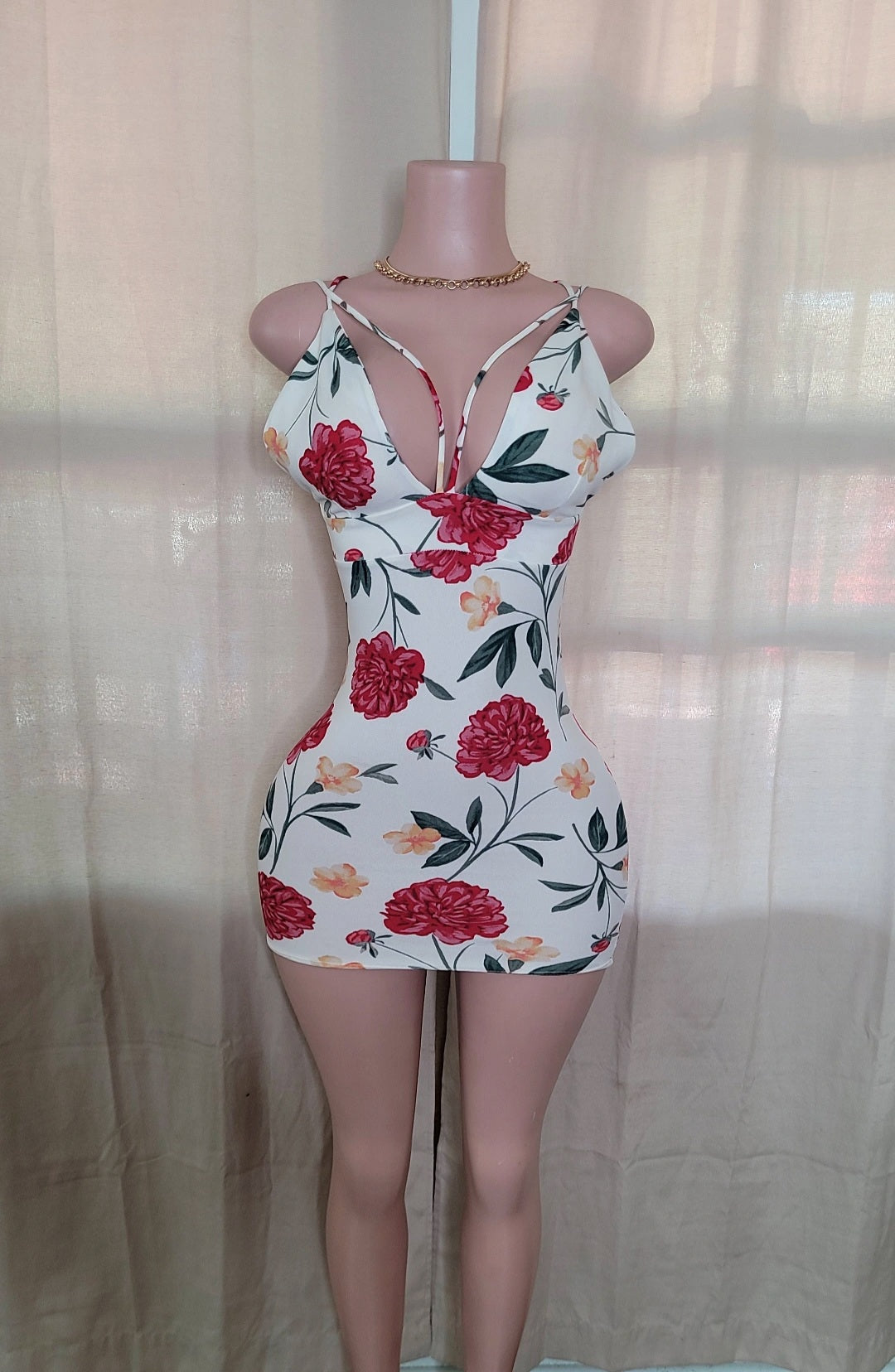 Lucero flower mini dress