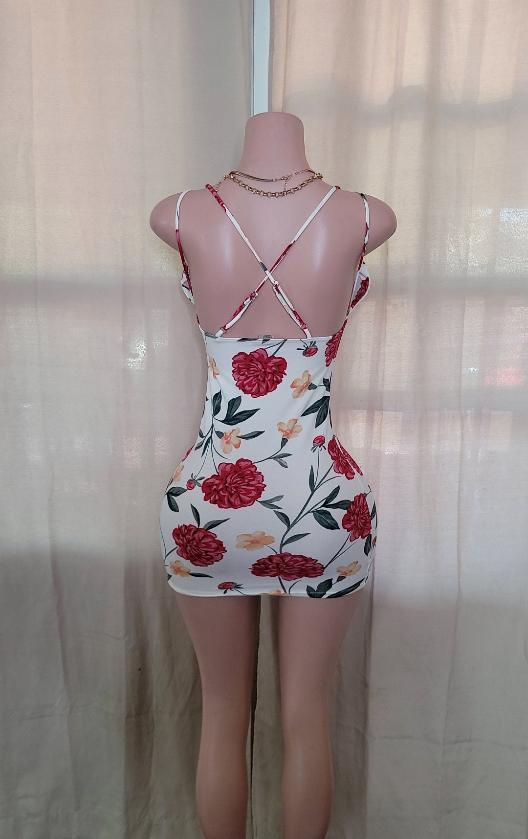 Lucero flower mini dress