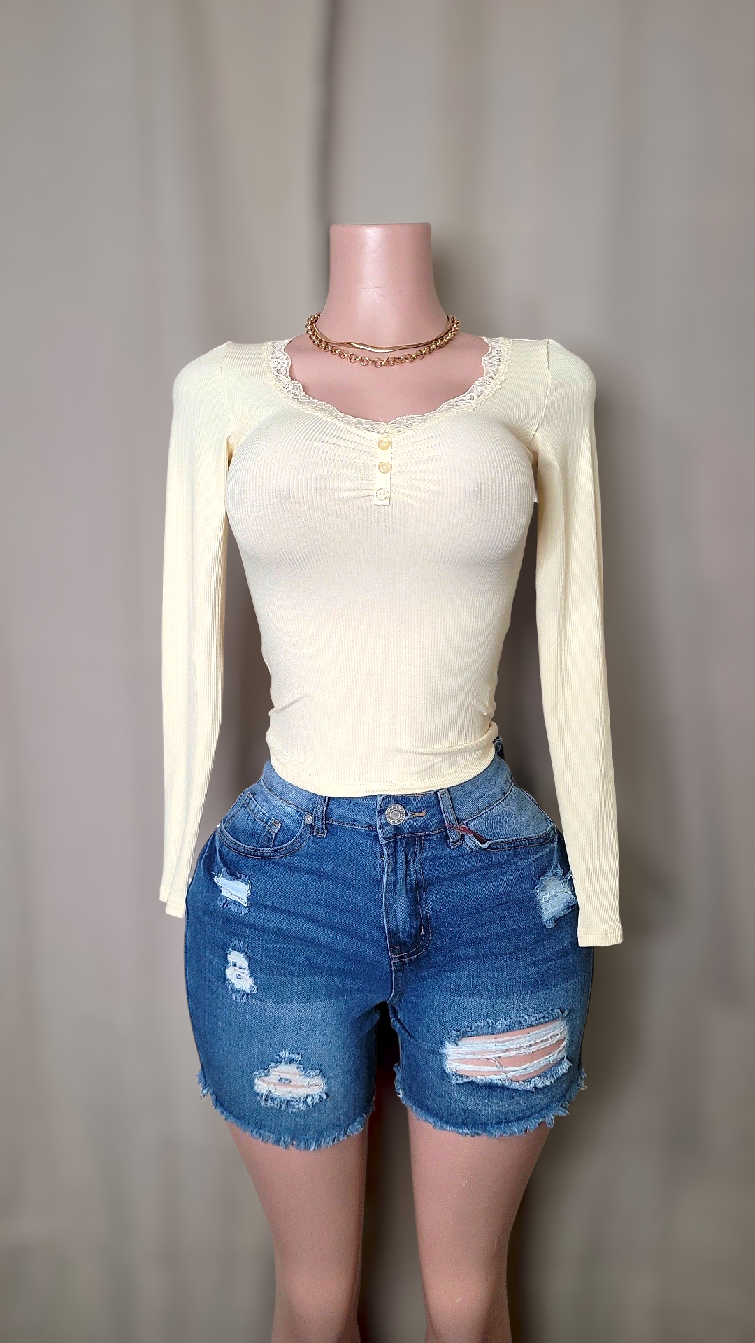 Kylee ribbed top ( yellow)
