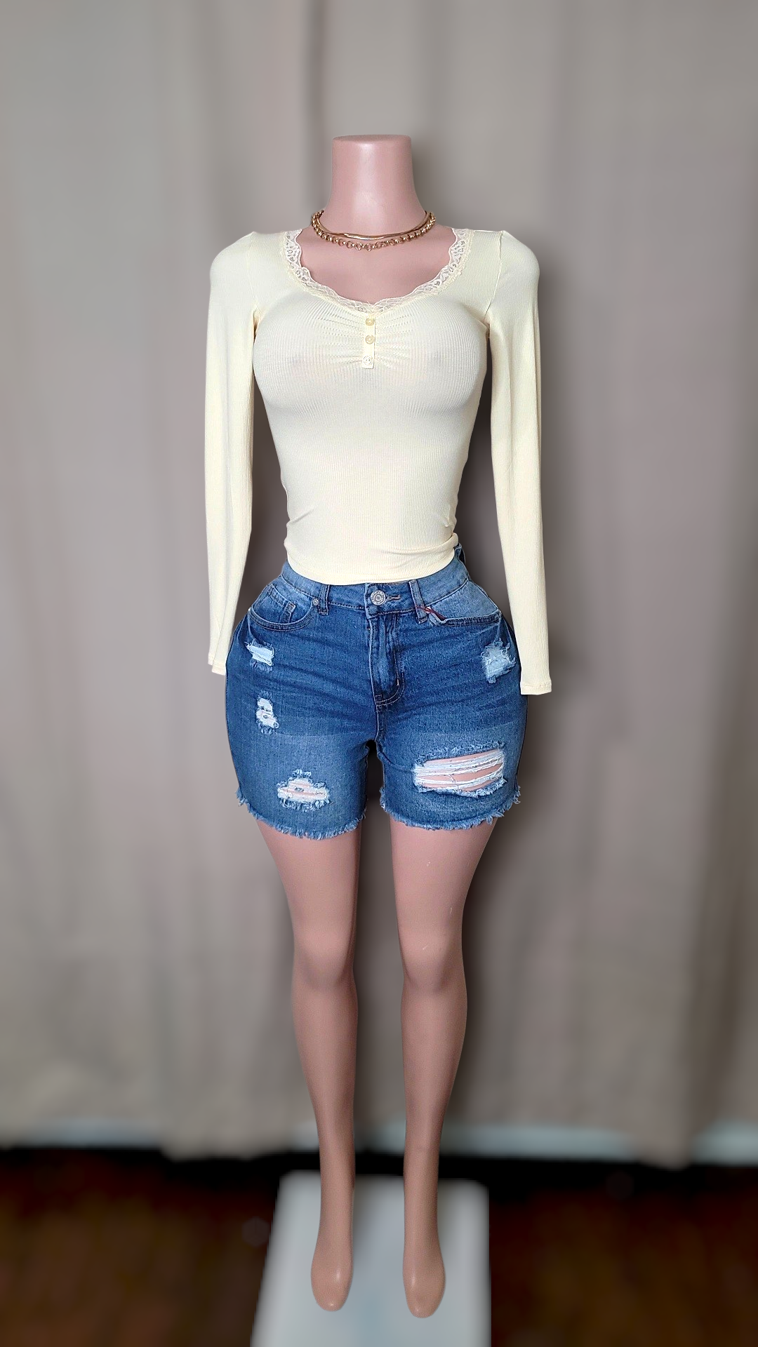 Kylee ribbed top ( yellow)