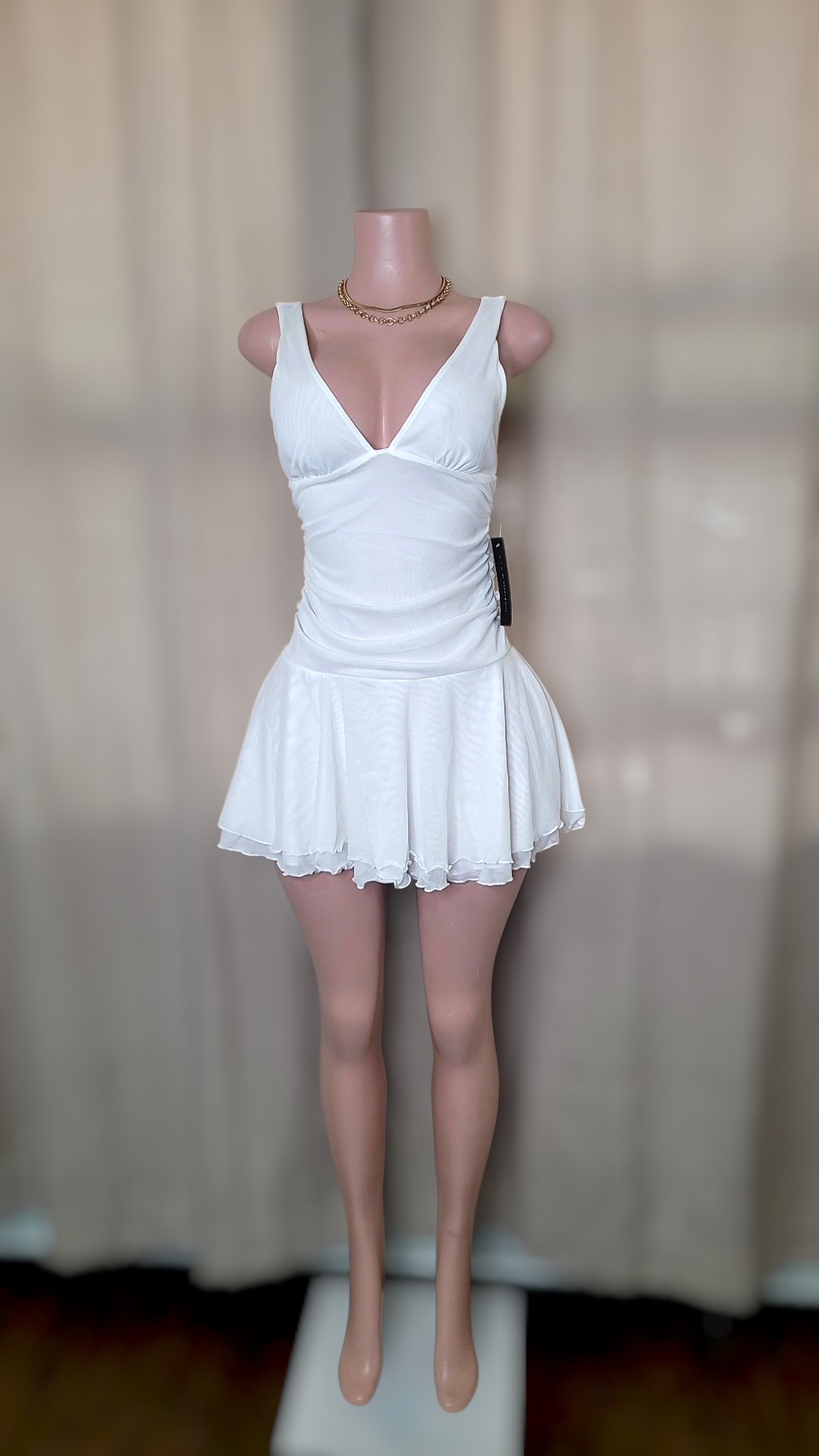 Micaela ruched mini dress