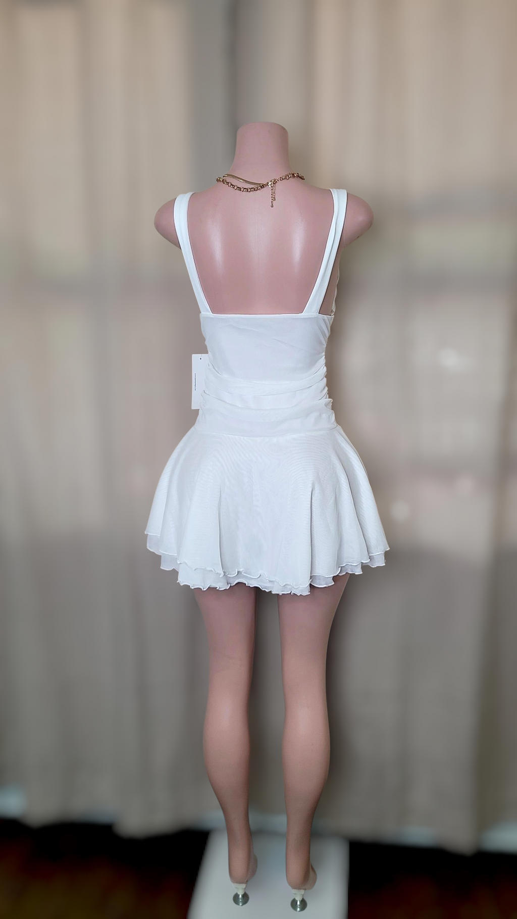 Micaela ruched mini dress