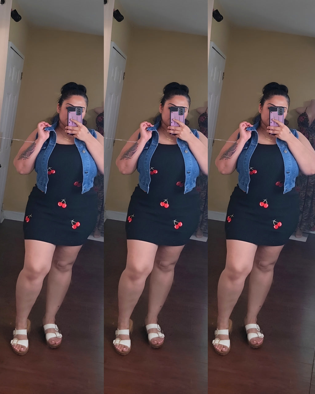 Cherry midi dress