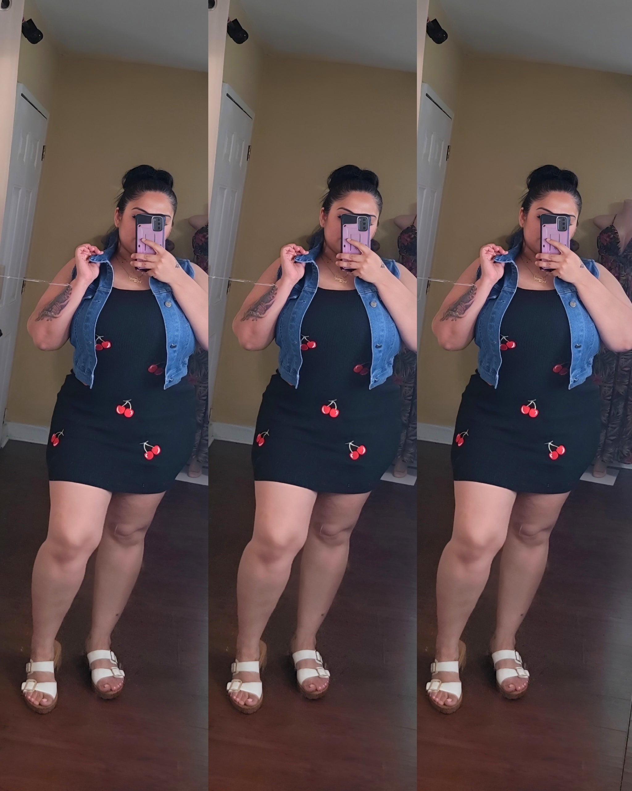 Cherry midi dress