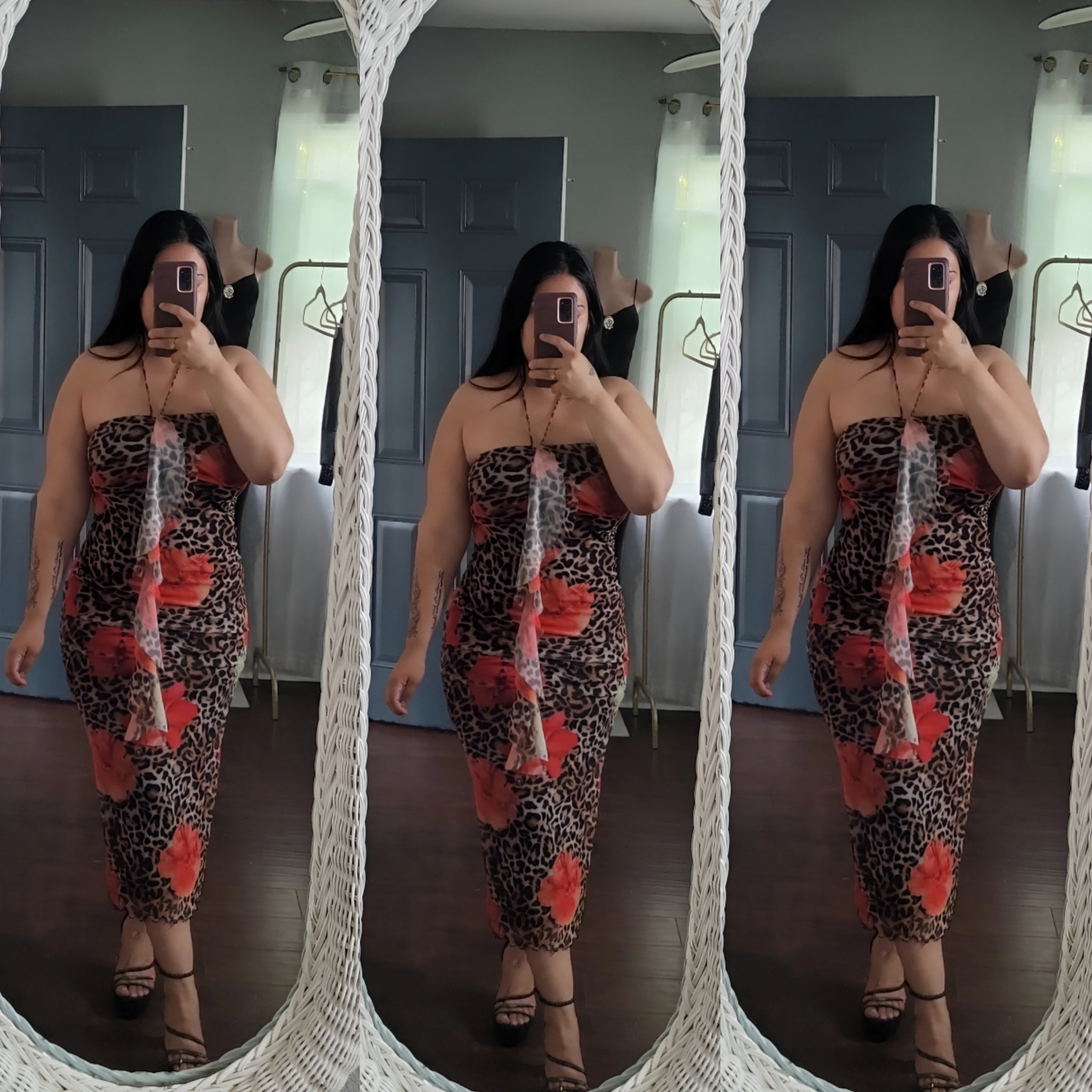 Coral Mermaid Maxi Dress