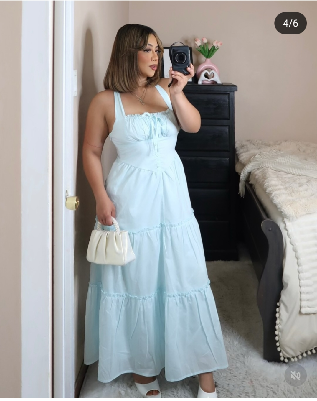 Lilia smocked midi dress